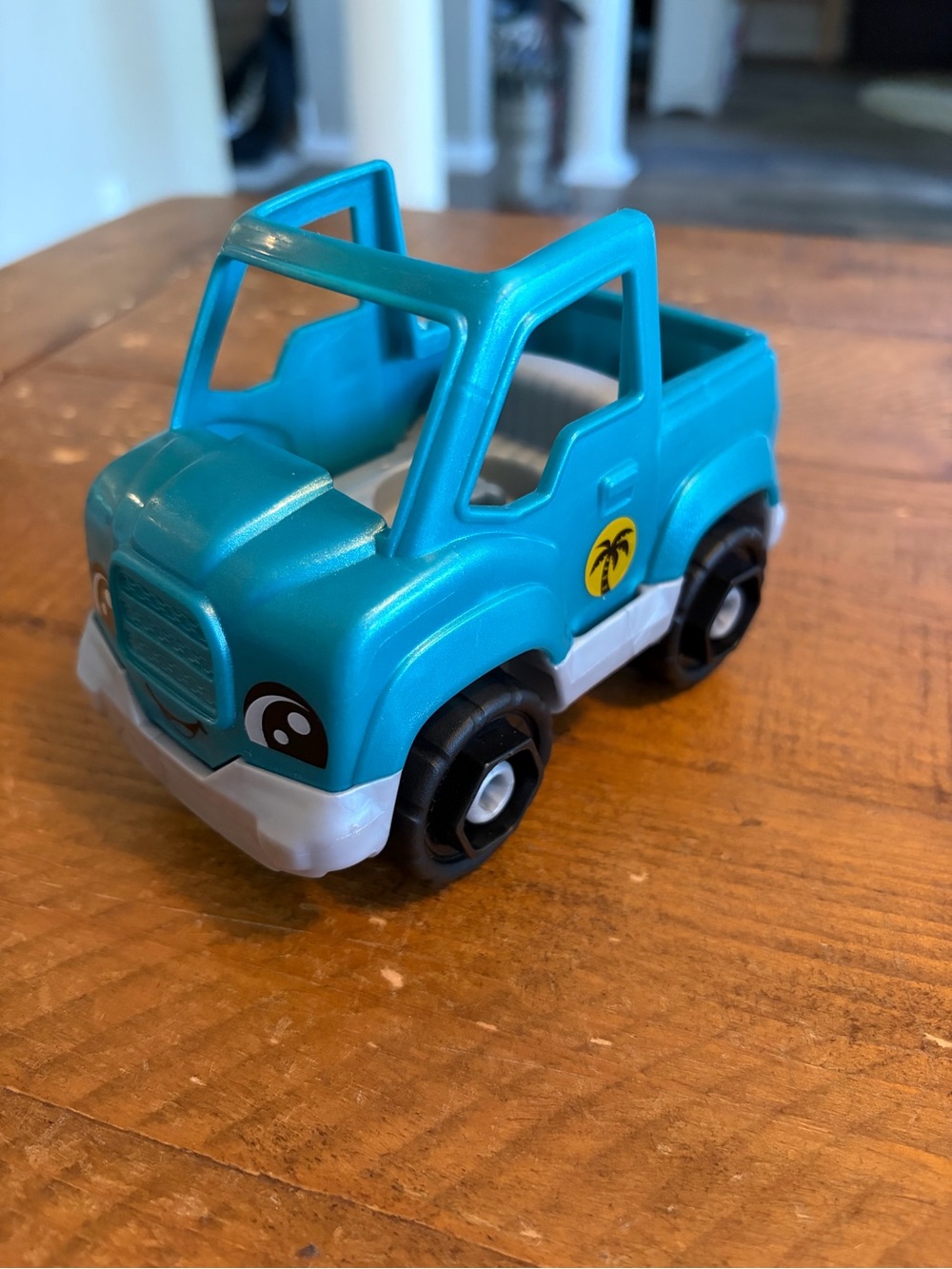 Fisher Price Little People shiny aqua beach car as is